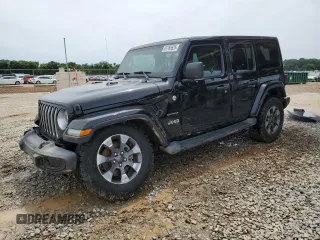 2018 Jeep Wrangler Unlimited Sahara with VIN 1C4HJXEG5JW211272, listed as a Copart auction lot 61765625 with 108,010 mi miles and Salvage title. Bid and sale history available at DreamBid. Image 1.