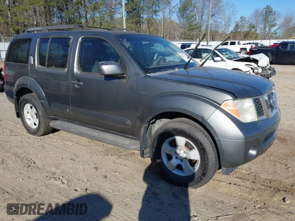 2005 Nissan Pathfinder SE with VIN 5N1AR18U55C791523, listed as a IAAI auction lot 41848499 with 247,768 mi miles. Bid and sale history available at carsss.com. Image 1.