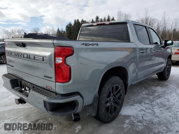 2024 Chevrolet Silverado 1500 RST with VIN 1GCPDEEK5RZ286141, listed as a Copart auction lot 45211725 with 11,951 mi miles and Salvage Title. Bid and sale history available at carsss.com. Image 3.