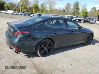 2023 Genesis G70 2.0T with VIN KMTG34TA5PU112928, listed as a Copart auction lot 74965654 with 17,963 mi miles and Salvage Title. Bid and sale history available at carsss.com. Image 3.