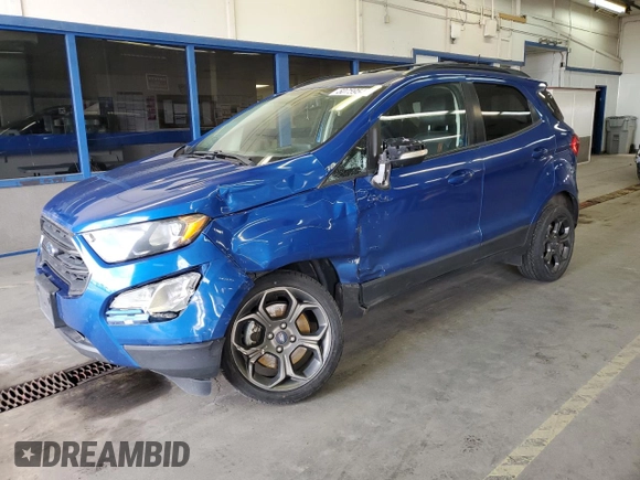 2018 Ford EcoSport SES z VIN MAJ6P1CL2JC180931, wystawiony jako Copart lot #50759545 z przebiegiem 47 068 mil mil oraz Szkoda całkowita • Salvage title. Historia ofert i sprzedaży dostępna na DreamBid. Obrazek 1.