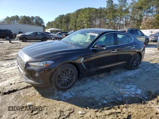 2019 Genesis G70 3.3T Advanced with VIN KMTG34LE9KU023200, listed as a Copart auction lot 88573435 with 26,847 mi miles and Salvage Title. Bid and sale history available at carsss.com. Image 1.