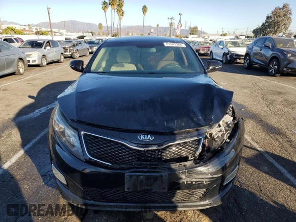 2015 Kia Optima LX with VIN 5XXGM4A76FG498508, listed as a Copart auction lot 81647284 with 95,851 mi miles and Clean Title. Bid and sale history available at carsss.com. Image 5.