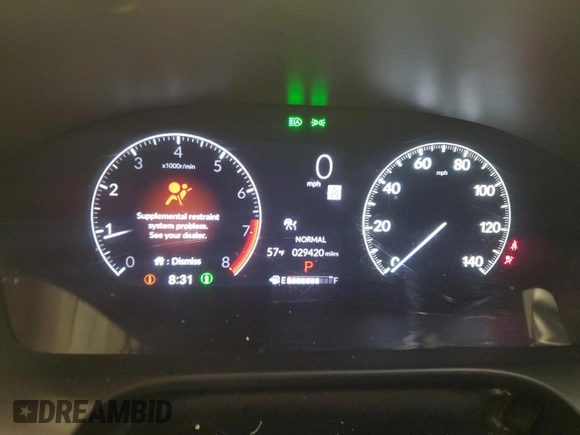 2023 Honda HR-V LX with VIN 3CZRZ2H31PM745770, listed as a Copart auction lot 43449055 with 29,420 mi miles and Salvage title. Bid and sale history available at DreamBid. Image 9.