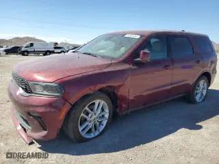 2022 Dodge Durango GT Plus with VIN 1C4RDJDG8NC137752, listed as a Copart auction lot 69288934 with 29,629 mi miles and Salvage Title. Bid and sale history available at carsss.com. Image 1.