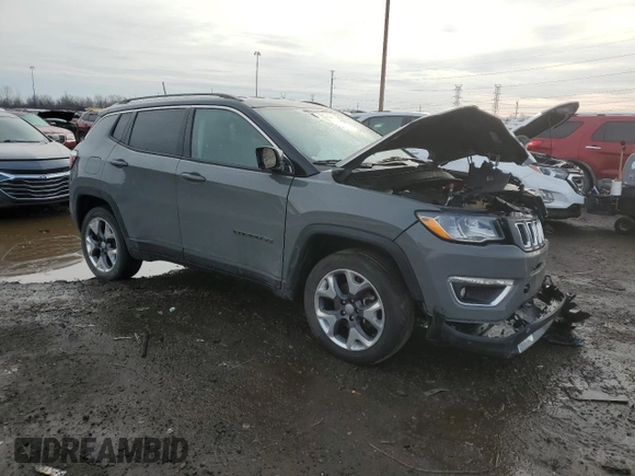 2021 Jeep Compass Limited with VIN 3C4NJDCB0MT551058, listed as a Copart auction lot 47301095 with 47,256 mi miles and Salvage Title. Bid and sale history available at DreamBid. Image 4.