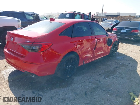 2024 Honda Civic Sport with VIN 2HGFE2F59RH542928, listed as a IAAI auction lot 41972106 with 11,269 mi miles and . Bid and sale history available at DreamBid. Image 4.