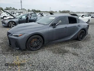 2023 Lexus IS with VIN JTHAP1D20P5002151, listed as a Copart auction lot 85615874 with 36,612 mi miles and Salvage Title. Bid and sale history available at carsss.com. Image 1.