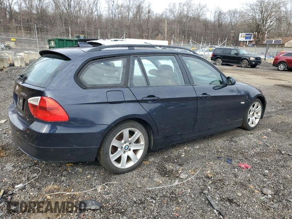 2006 BMW 3 Series 325xi with VIN WBAVT13556KW22517, listed as a Copart auction lot 43342125 with 113,636 mi miles and Salvage title. Bid and sale history available at DreamBid. Image 3.