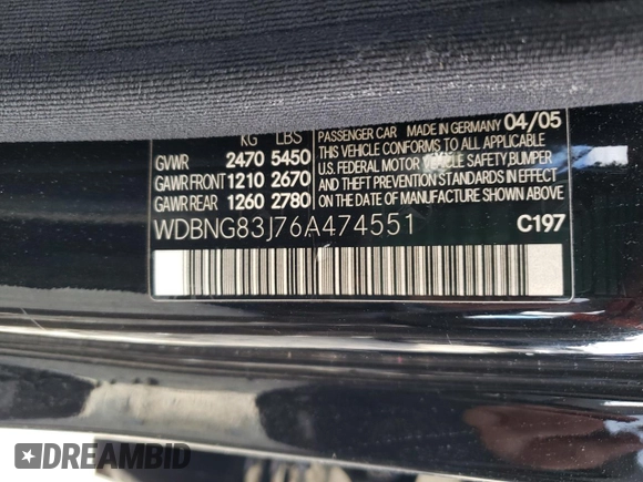 2006 Mercedes-Benz S 430 with VIN WDBNG83J76A474551, listed as a Copart auction lot 79676124 with 89,911 mi miles and Clean Title. Bid and sale history available at carsss.com. Image 14.