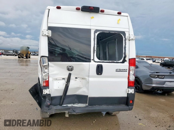 2023 Ram ProMaster Cargo with VIN 3C6LRVDG8PE506207, listed as a Copart auction lot 53910875 with 33,889 mi miles and Salvage Title. Bid and sale history available at carsss.com. Image 6.
