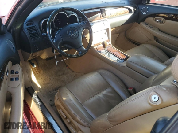 2008 Lexus SC 430 с VIN JTHFN45Y689019546, выставлен на аукционе Copart как лот 75586654 с пробегом 136 941 миль миль и Списание • Salvage title. История ставок и продаж доступна на DreamBid. Изображение 8.