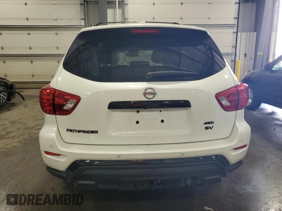2019 Nissan Pathfinder S with VIN 5N1DR2MM0KC633465, listed as a Copart auction lot 59626475 with 38,019 mi miles and Salvage title. Bid and sale history available at DreamBid. Image 6.