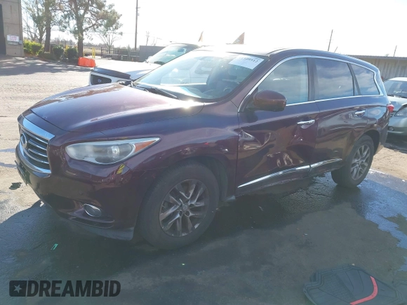 2013 Infiniti JX35 with VIN 5N1AL0MM0DC324641, listed as a IAAI auction lot 41309512 with 133,247 mi miles. Bid and sale history available at carsss.com. Image 17.