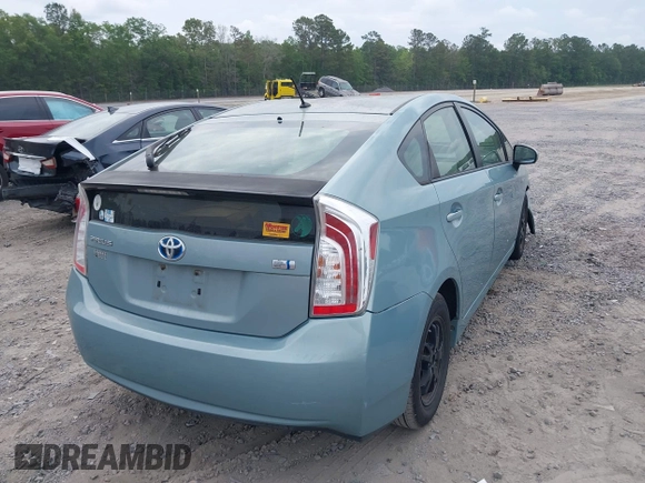 2013 Toyota Prius One with VIN JTDKN3DU6D5645771, listed as a IAAI auction lot 42231363 with 152,576 mi miles and . Bid and sale history available at carsss.com. Image 4.