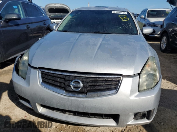 2008 Nissan Maxima SE with VIN 1N4BA41E98C808824, listed as a Copart auction lot 76804464 with Not Provided miles and Non Repairable. Bid and sale history available at DreamBid. Image 5.