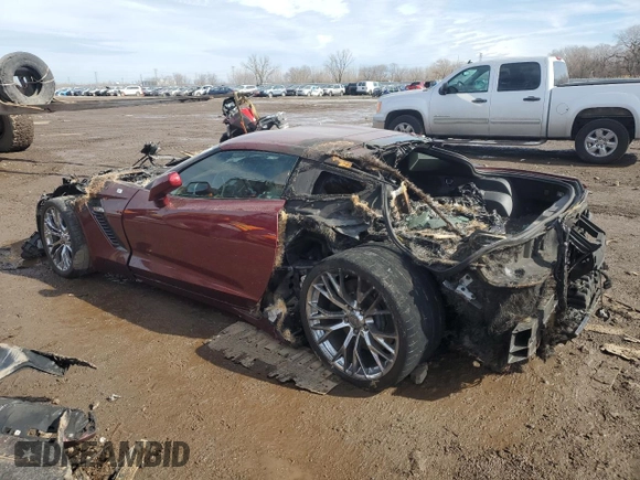 2016 Chevrolet Corvette Z06 3LZ with VIN 1G1YU2D64G5612824, listed as a Copart auction lot 47234055 with Not provided miles and Salvage title. Bid and sale history available at DreamBid. Image 2.
