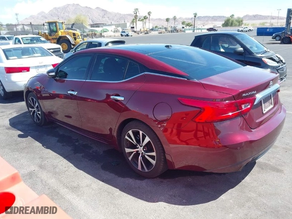 2017 Nissan Maxima SR with VIN 1N4AA6AP4HC456664, listed as a IAAI auction lot 42045759 with 51,264 mi miles. Bid and sale history available at carsss.com. Image 3.