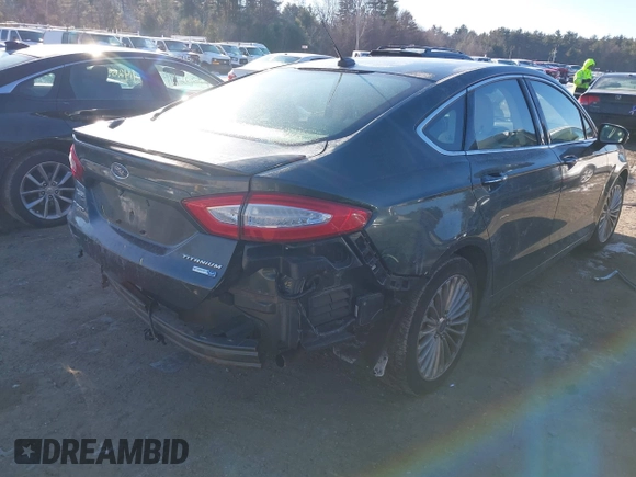 2015 Ford Fusion Titanium with VIN 3FA6P0D9XFR155040, listed as a IAAI auction lot 41423022 with 148,365 mi miles. Bid and sale history available at carsss.com. Image 4.