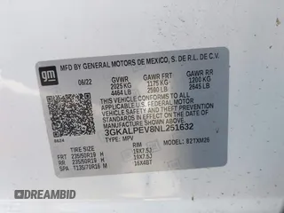 2022 GMC Terrain SLT with VIN 3GKALPEV8NL251632, listed as a IAAI auction lot 41803461 with 40,943 mi miles. Bid and sale history available at carsss.com. Image 9.
