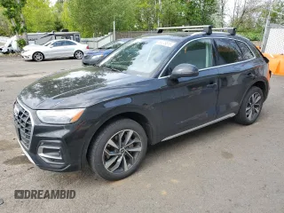 2021 Audi Q5 Premium Plus with VIN WA1BAAFY1M2016401, listed as a Copart auction lot 55075815 with 85,653 mi miles and Salvage title. Bid and sale history available at DreamBid. Image 1.