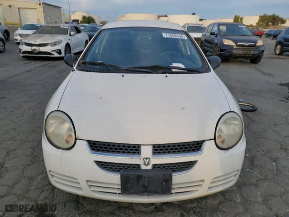2004 Dodge Neon SXT with VIN 1B3ES56C04D600693, listed as a Copart auction lot 77653394 with 138,957 mi miles and Clean Title. Bid and sale history available at carsss.com. Image 5.