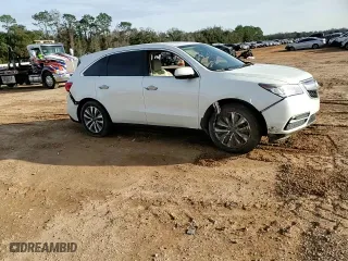 2016 Acura MDX w/Tech with VIN 5FRYD3H40GB013762, listed as a Copart auction lot 45000205 with 0 mi miles and Salvage Title. Bid and sale history available at carsss.com. Image 12.