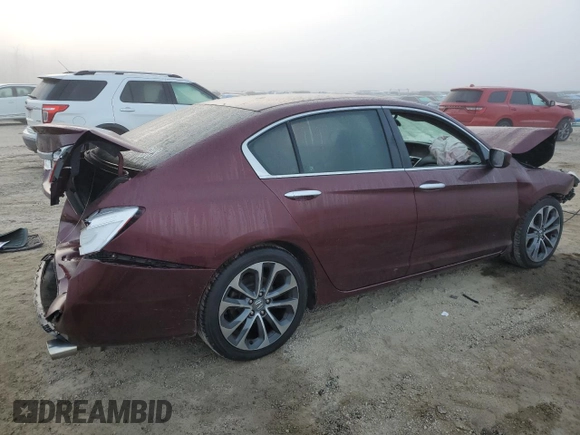 2015 Honda Accord Sport with VIN 1HGCR2F58FA262144, listed as a Copart auction lot 78397764 with 154,293 mi miles and Salvage Title. Bid and sale history available at DreamBid. Image 3.
