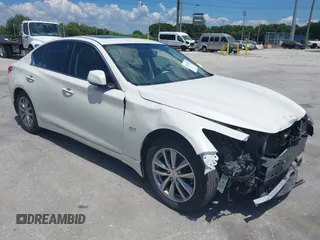 2016 Infiniti Q50 2.0t Premium with VIN JN1CV7AR3GM252349, listed as a IAAI auction lot 39425256 with 49,767 mi miles. Bid and sale history available at carsss.com. Image 1.