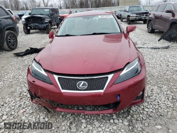 2012 Lexus IS 350 with VIN JTHCE5C21C5003018, listed as a Copart auction lot 85275074 with 155,713 mi miles and Clean title. Bid and sale history available at DreamBid. Image 5.