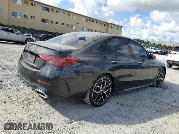 2022 Mercedes-Benz C 300 with VIN W1KAF4GB5NR057756, listed as a Copart auction lot 43812115 with 58,810 mi miles and Non Repairable. Bid and sale history available at DreamBid. Image 3.
