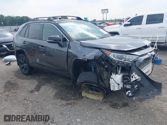 2021 Toyota RAV4 Hybrid XSE z VIN 4T3E6RFV7MU062914, wystawiony jako IAAI lot #42285928 z przebiegiem 46 639 mil mil oraz . Historia ofert i sprzedaży dostępna na DreamBid. Obrazek 1.