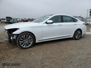 2017 Genesis G80 3.8L with VIN KMHGN4JE7HU171491, listed as a Copart auction lot 72650834 with 113,210 mi miles and Salvage Title. Bid and sale history available at carsss.com. Image 1.