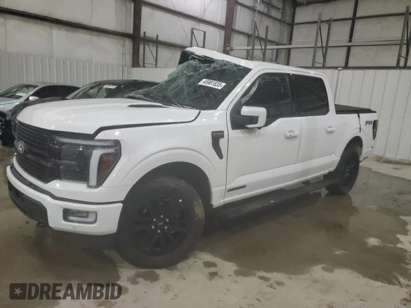 2024 Ford F-150 with VIN 1FTFW7LD8RFA16151, listed as a Copart auction lot 45981835 with 41,829 mi miles and Salvage title. Bid and sale history available at DreamBid. Image 1.