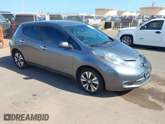 2016 Nissan LEAF SV with VIN 1N4BZ0CP5GC300090, listed as a IAAI auction lot 41896742 with 66,529 mi miles. Bid and sale history available at carsss.com. Image 1.