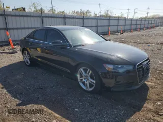 2015 Audi A6 Premium Plus with VIN WAUGFAFC9FN035214, listed as a Copart auction lot 56355095 with 164,766 mi miles and Salvage title. Bid and sale history available at DreamBid. Image 4.
