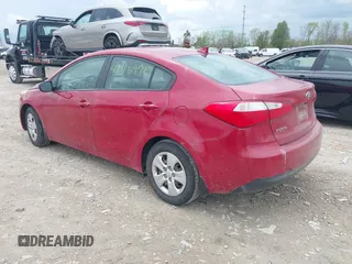 2015 Kia Forte LX with VIN KNAFX4A68F5436703, listed as a IAAI auction lot 42116972 with 146,744 mi miles. Bid and sale history available at carsss.com. Image 3.