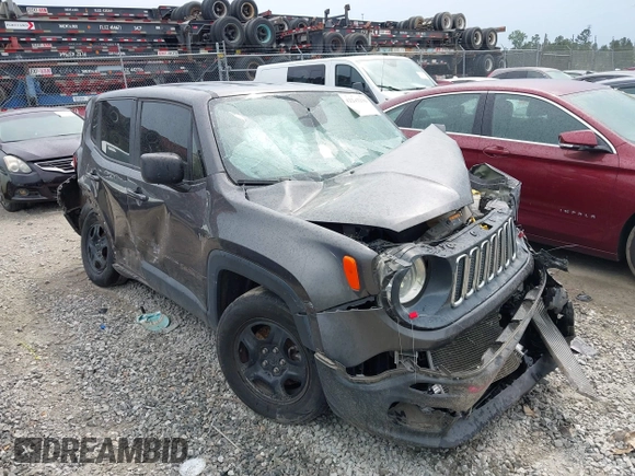 2018 Jeep Renegade Sport with VIN ZACCJAAB2JPG70452, listed as a IAAI auction lot 42203216 with 115,354 mi miles and . Bid and sale history available at DreamBid. Image 1.