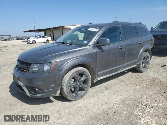 2019 Dodge Journey Crossroad with VIN 3C4PDCGBXKT798802, listed as a Copart auction lot 44128535 with 92,053 mi miles and Salvage Title. Bid and sale history available at DreamBid. Image 1.