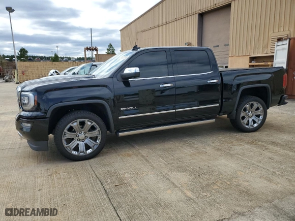 2018 GMC Sierra 1500 Denali with VIN 3GTU2PEJ7JG573691, listed as a Copart auction lot 49163205 with 112,918 mi miles and Salvage Title. Bid and sale history available at carsss.com. Image 1.