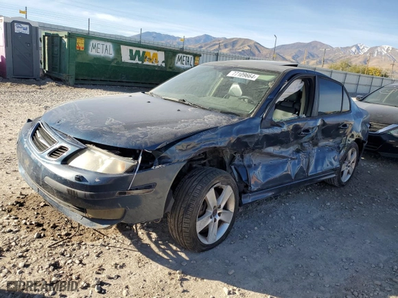2006 Saab 9-3 Aero with VIN YS3FH46U661125634, listed as a Copart auction lot 77109664 with 0 mi miles and Salvage Title. Bid and sale history available at carsss.com. Image 1.