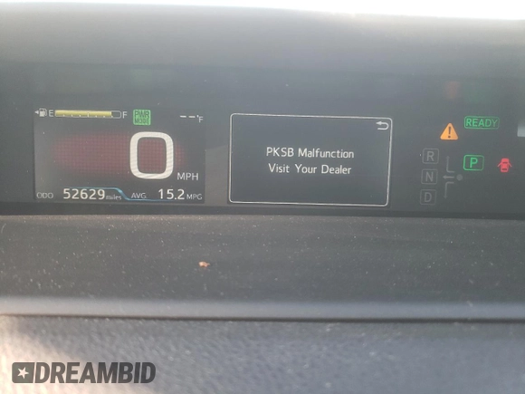 2019 Toyota Prius LE with VIN JTDL9RFU9K3003241, listed as a Copart auction lot 51743415 with 52,629 mi miles and Salvage Title. Bid and sale history available at DreamBid. Image 9.
