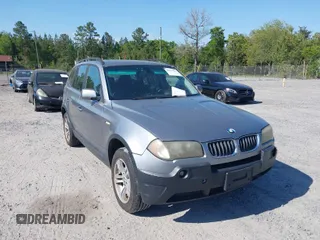 2005 BMW X3 3.0i with VIN WBXPA93445WD16297, listed as a IAAI auction lot 42073854 with 216,545 mi miles. Bid and sale history available at carsss.com. Image 1.