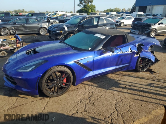 2016 Chevrolet Corvette Z51 2LT with VIN 1G1YK3D75G5116449, listed as a Copart auction lot 71493324 with 67,486 mi miles and Clean Title. Bid and sale history available at carsss.com. Image 1.