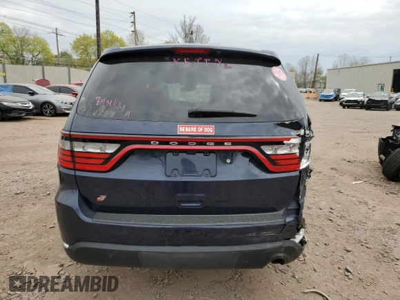 2018 Dodge Durango SXT z VIN 1C4RDJAG4JC101328, wystawiony jako Copart lot #53872975 z przebiegiem Nie podano mil oraz Szkoda całkowita • Salvage title. Historia ofert i sprzedaży dostępna na DreamBid. Obrazek 6.