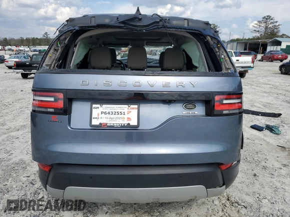 2018 Land Rover Discovery HSE with VIN SALRR2RV4JA072430, listed as a Copart auction lot 48928285 with 0 mi miles and Salvage Title. Bid and sale history available at carsss.com. Image 6.