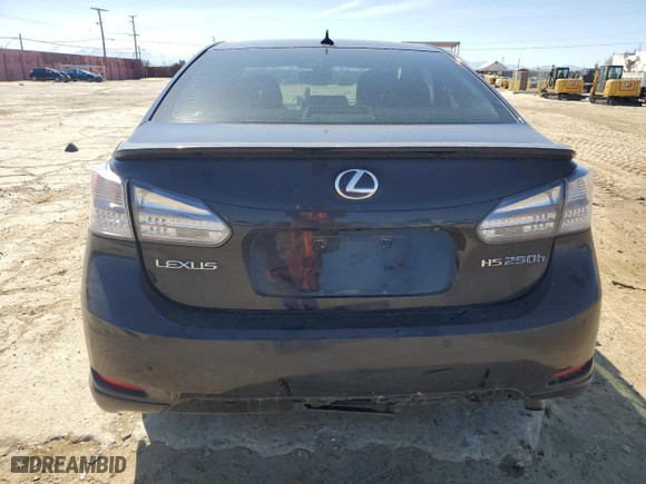 2010 Lexus HS 250h with VIN JTHBB1BA3A2036820, listed as a Copart auction lot 49750085 with 239,998 mi miles and Salvage Title. Bid and sale history available at carsss.com. Image 6.