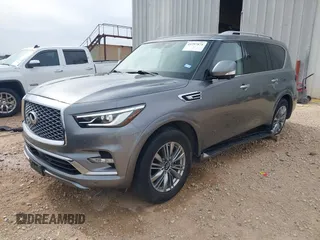 2021 Infiniti QX80 PREMIUM SELECT with VIN JN8AZ2AF9M9718838, listed as a IAAI auction lot 41797875 with 80,597 mi miles. Bid and sale history available at carsss.com. Image 2.