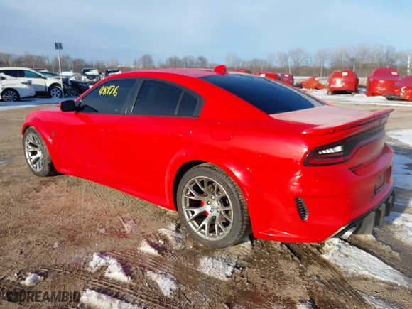 2021 Dodge Charger SRT Hellcat Widebody with VIN 2C3CDXL93MH592973, listed as a IAAI auction lot 41748976 with 24,884 mi miles. Bid and sale history available at carsss.com. Image 3.
