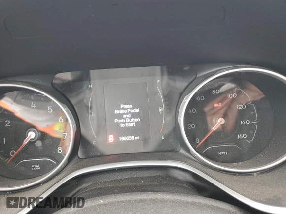 2020 Jeep Compass Sport with VIN 3C4NJDAB4LT167012, listed as a Copart auction lot 54540555 with 196,636 mi miles and Salvage title. Bid and sale history available at DreamBid. Image 9.